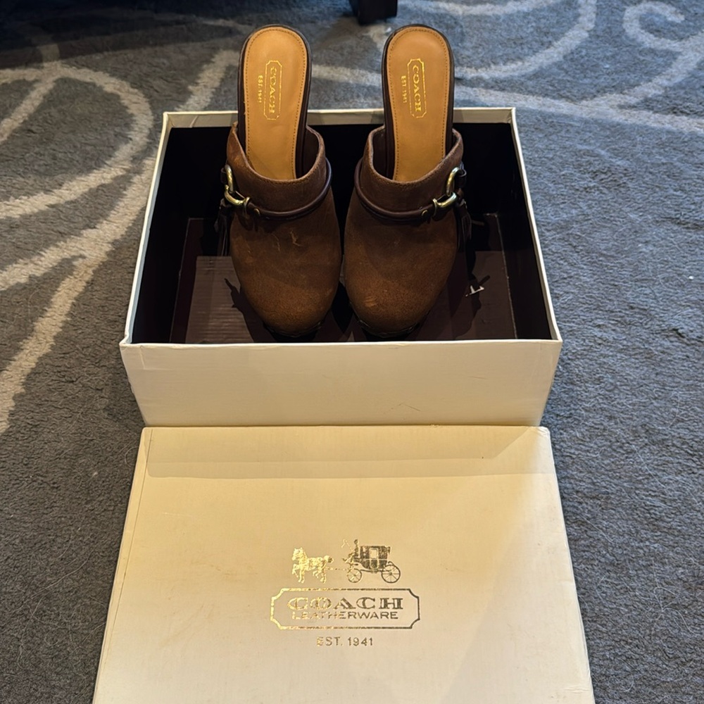 Coach leather shoes. Size 6M. Never wore.